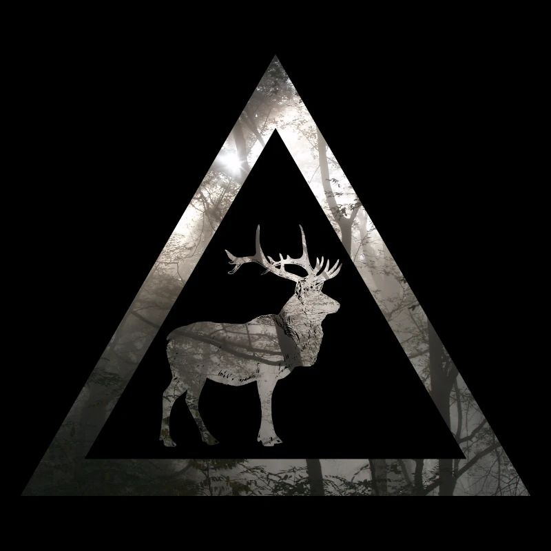 Triangle mystique des cerfs des forêts