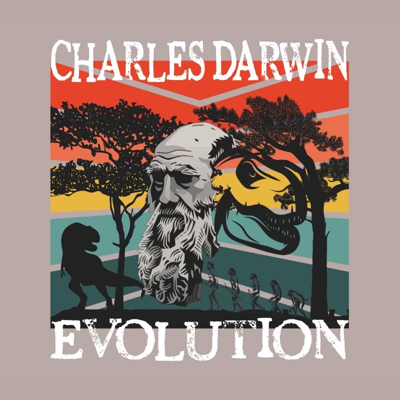 Idée cadeau textile Charles Darwin Evolution