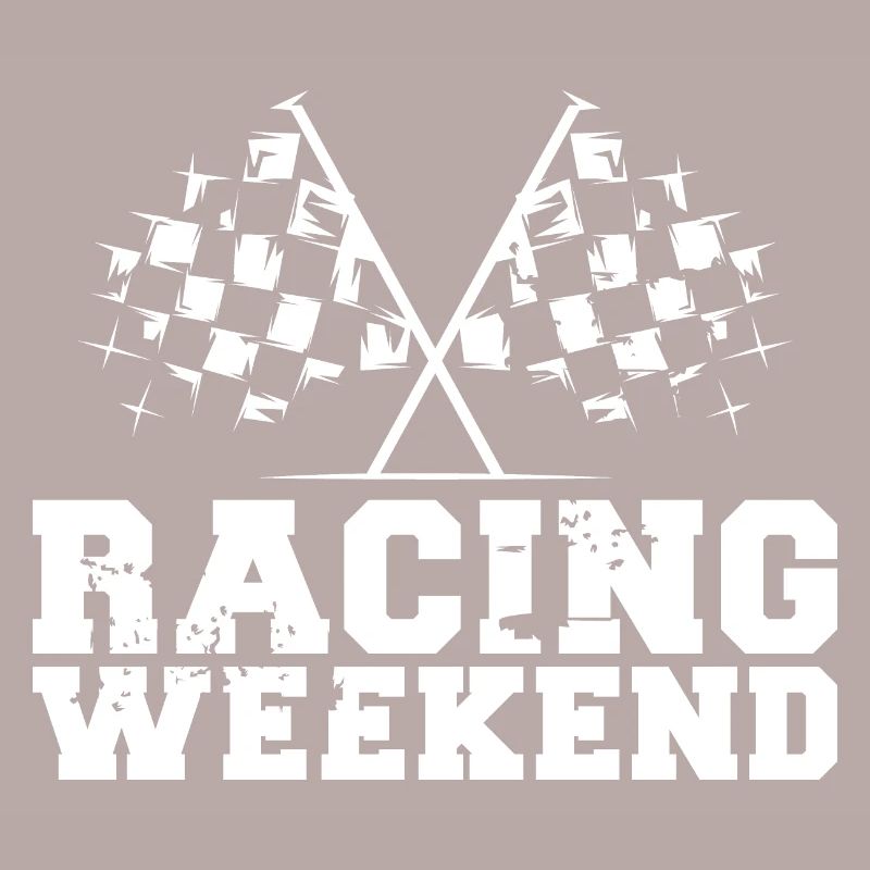 Voitures de week-end de course Symbole de course Drapeau