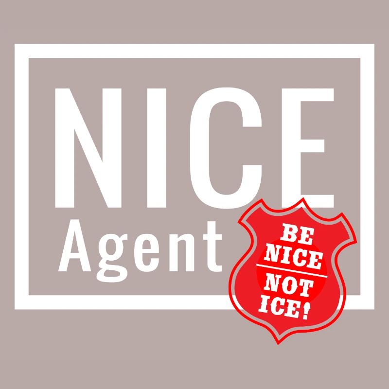 Logo d’agent NICE avec badge statement be nice