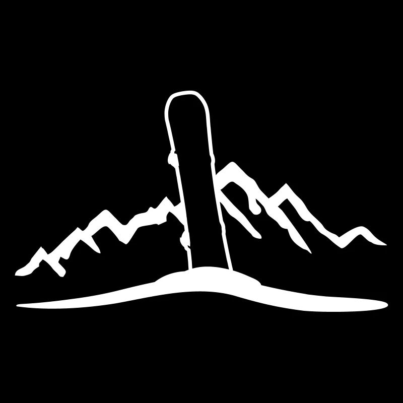 Snowboard et montagnes