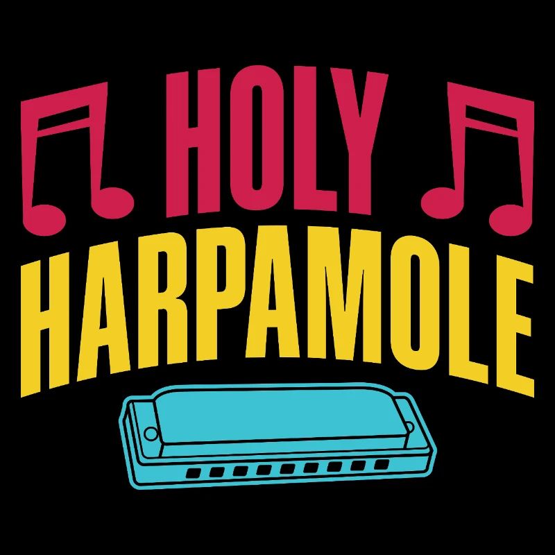 Funny Harmonica Player Holy Harpamole Harmonica