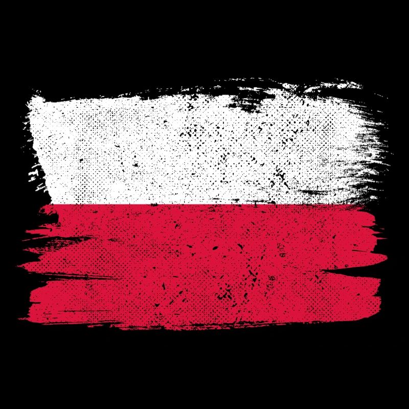 Drapeau de la Pologne Drapeau de la paix Vintage
