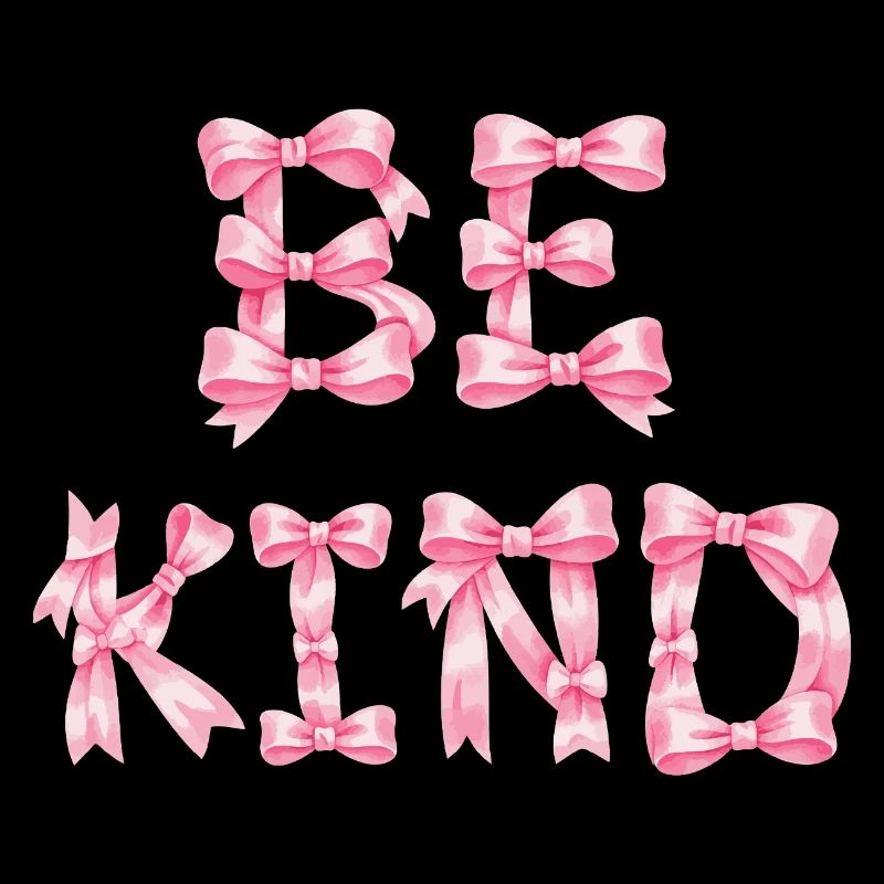 Be Kind Pink Bow T-Shirt Coquette Aesthetic