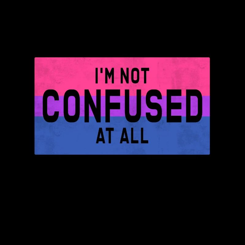 LGBT Je ne suis pas confus - Drapeau Bisex avec citation