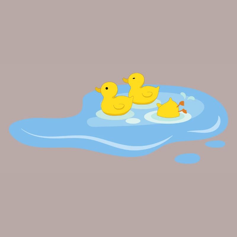 Canards dans une mare