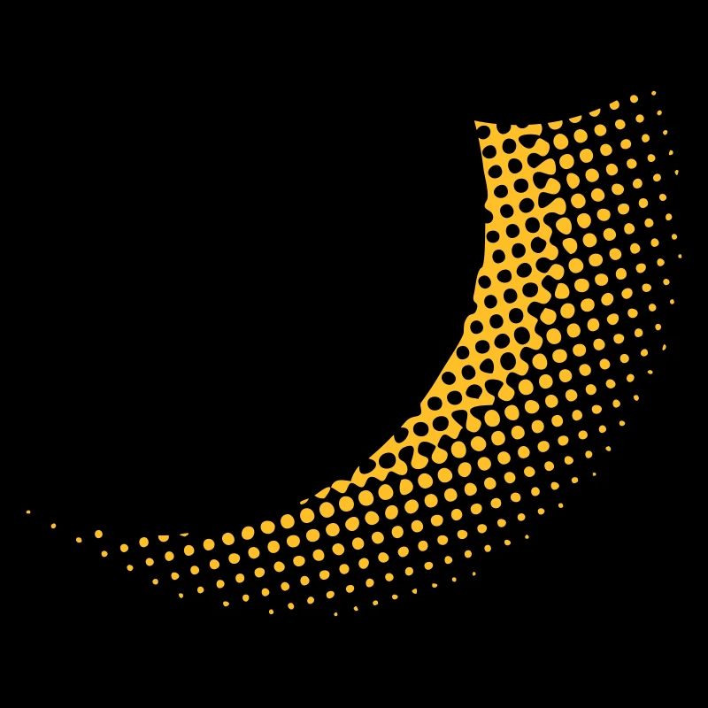 Dotted Half Semicircle Vector Graphic