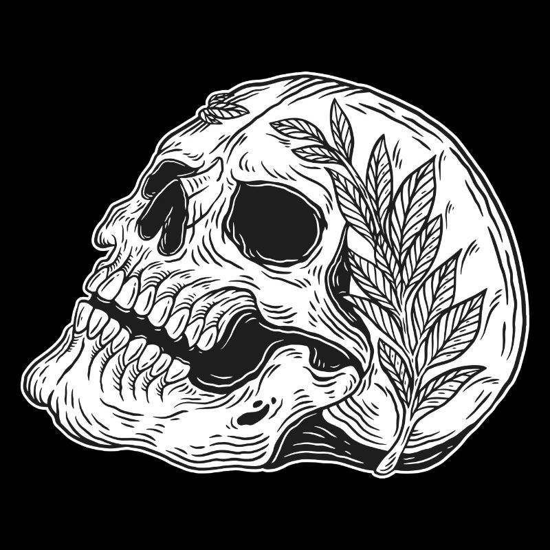 Schädel Skull Horror Skelett Halloween Metall
