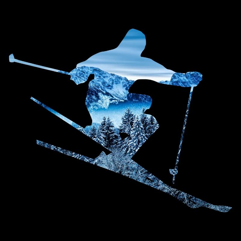 Skier mountain pattern