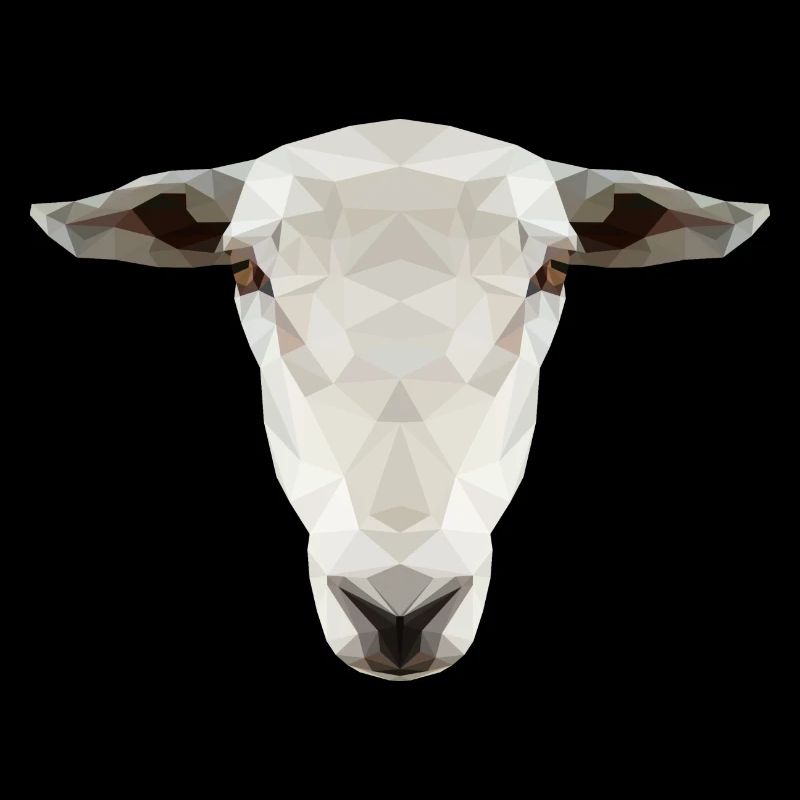 Sheep Head – Geometric Low Poly Animal Design