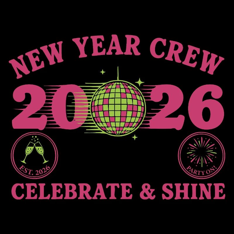 Neujahrscrew 2026 Feiern & Strahlen Party