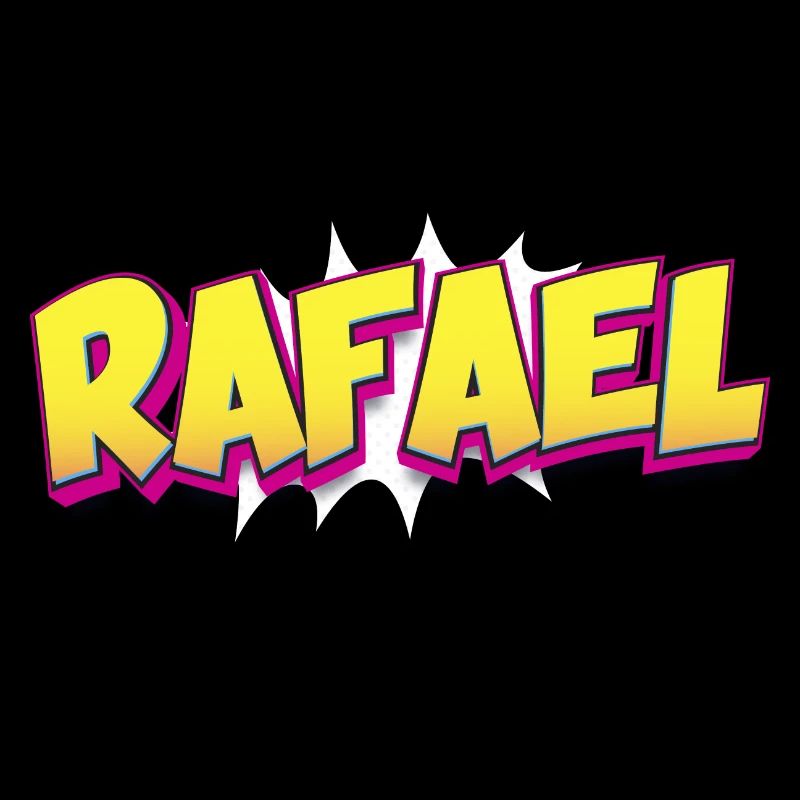 Rafael Benutzerdefinierter Name Comic-Buch-Stil Pop-Art,