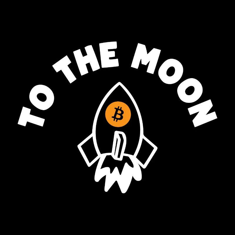 Kryptowährungen To The Moon Bitcoin Rakete