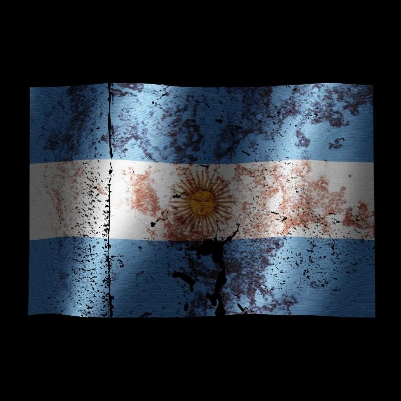 Drapeau de l'Argentine cool vintage utilisé sport look