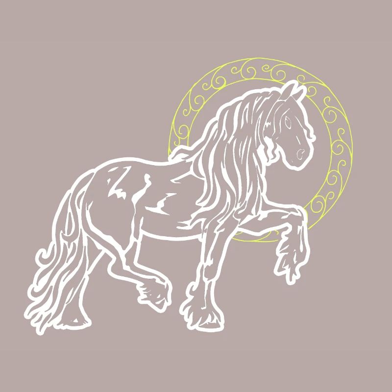 Friese Horse Pride Funny Circle Gold Ring Gift