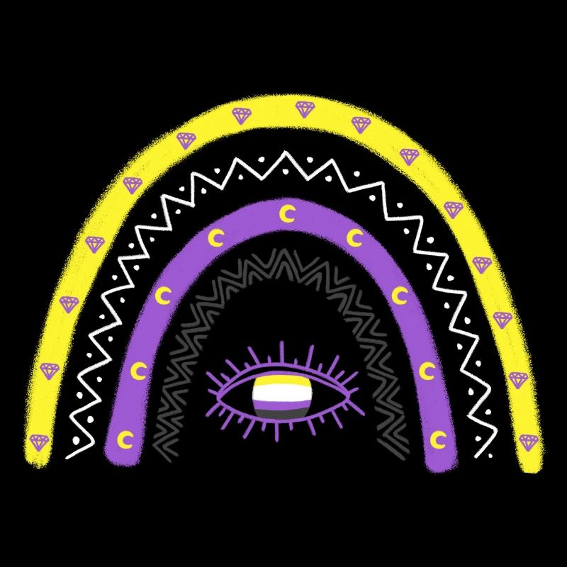 LGBTQ Nonbinary Rainbow Nonbinary Pride