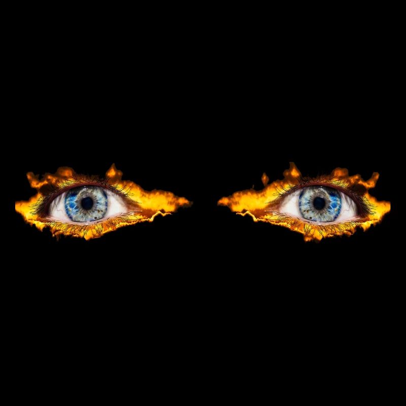 Explosion des yeux de feu