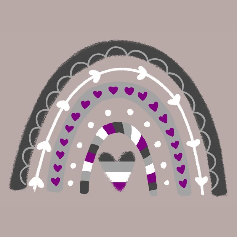 Asexual Pride Boho Rainbow