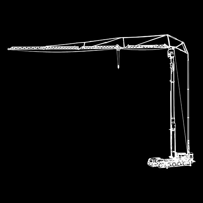 Folding crane assembled white crane crane