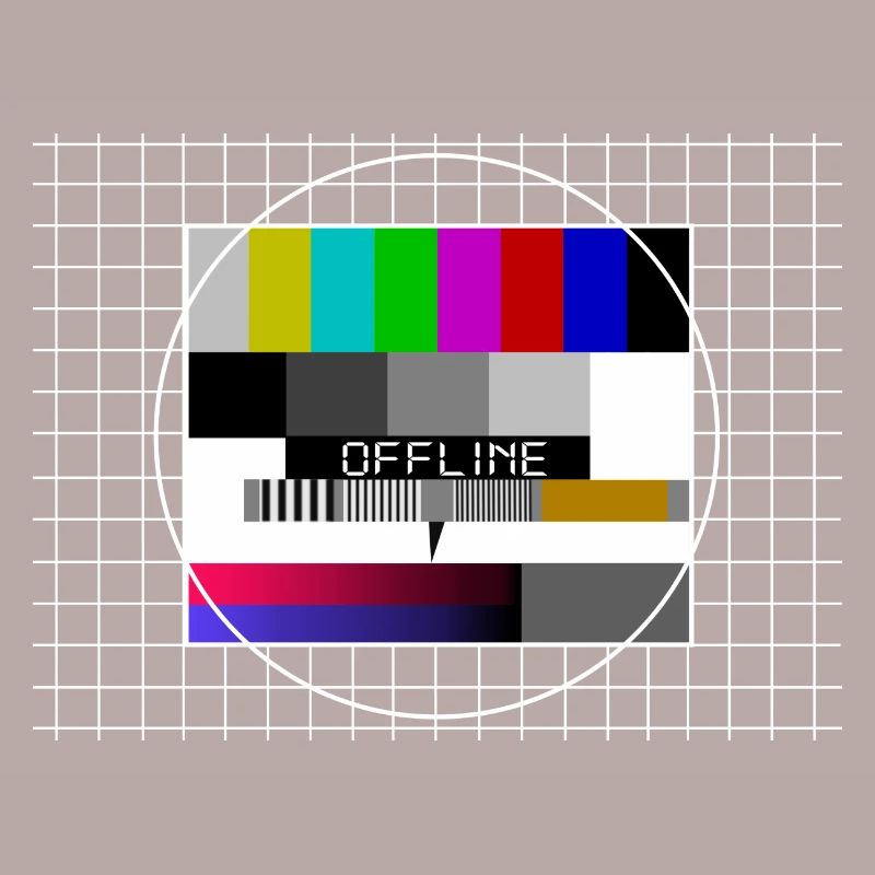 offline, internet, Testbild, tv