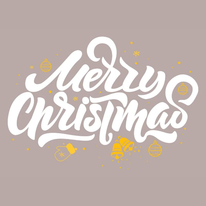 Merry Christmas Script & Ornaments
