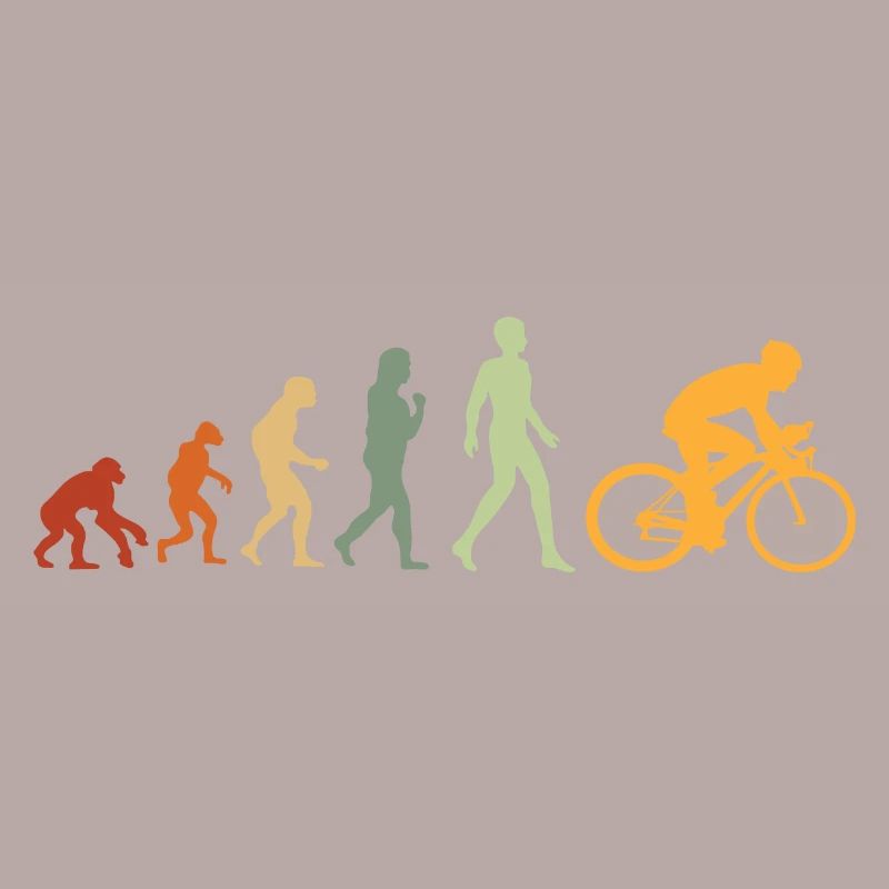 Evolution Cyclist Gift for Cyclist Bicycle MTB