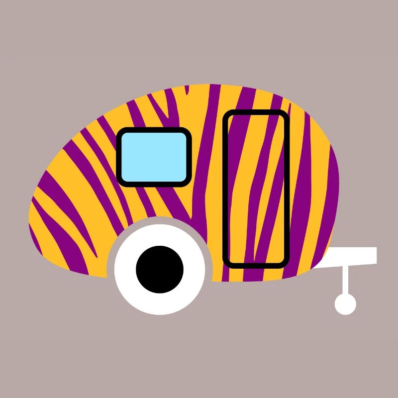 Caravan Caravan Zebra Pattern Animal Print Camper