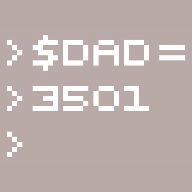 DAD 8-Bit Code Nerd Pixel Terminal Retro