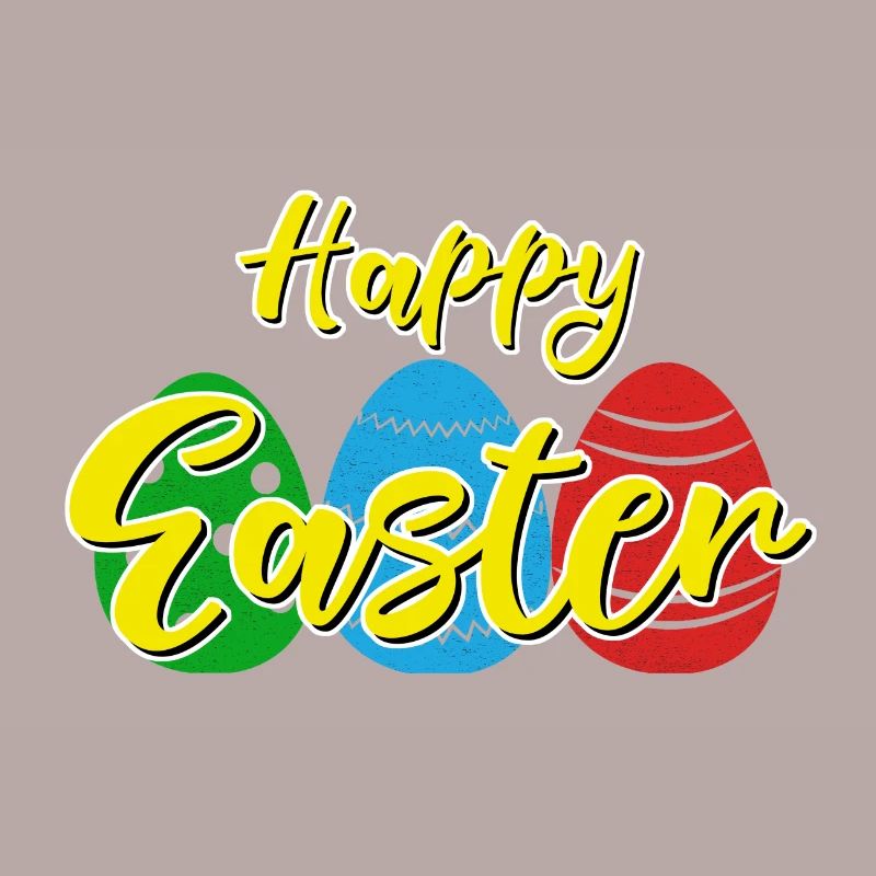 Happy Easter - Easter bunny Easter eggs celebration gift
