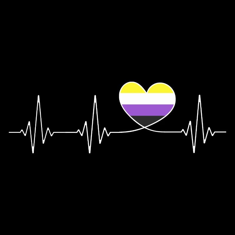 Nicht Binär Herzschlag Non Binary Pride Month CSD