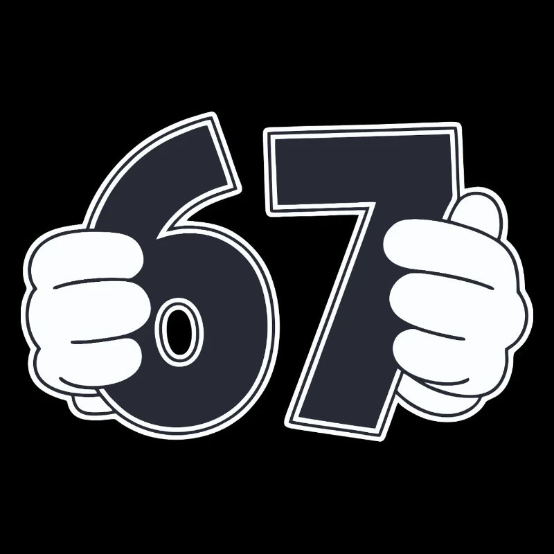 Minimaliste Fun Numéro 67 Conception graphique