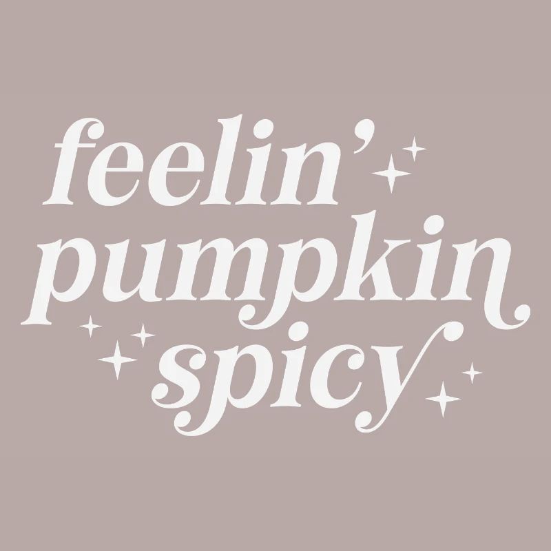 Sentiments de citrouille épicée Typographie
