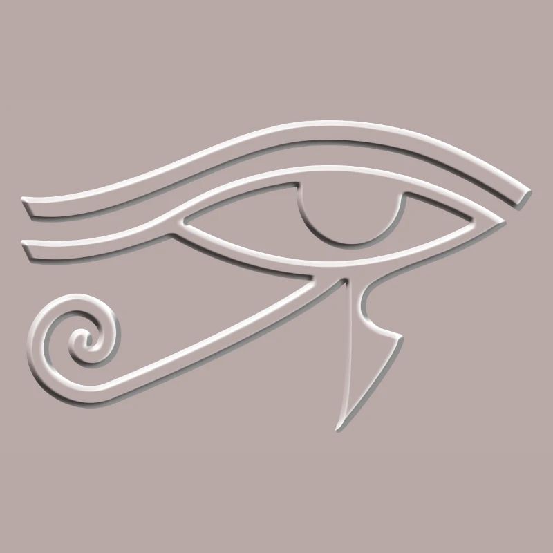 Oeil d’Horus (Oeil de Horus) Symbole Blanc Effet 3D