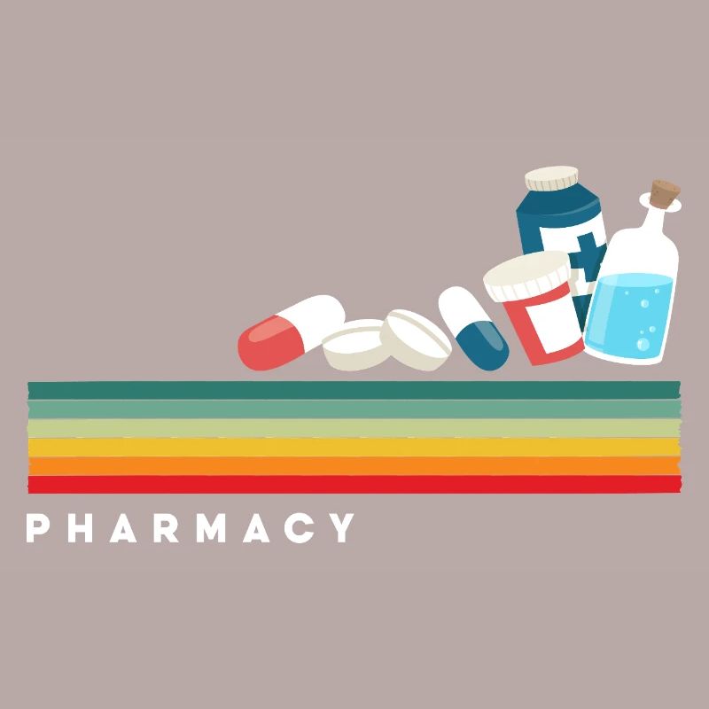Retro pharmacist pharmacy technician