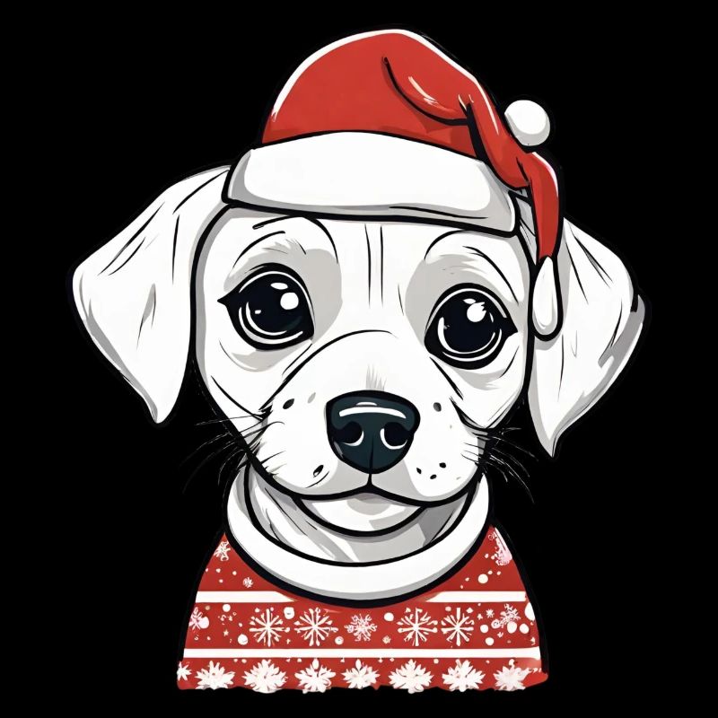 conception de Noël chien mignon