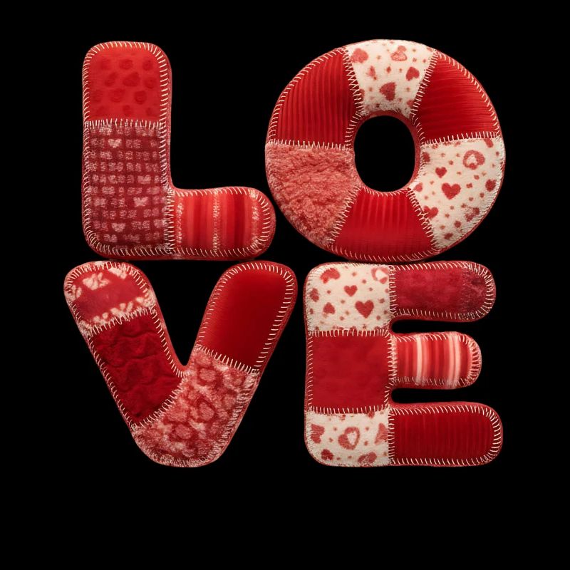 Patchwork Love Romantisches Geschenk für Freundin