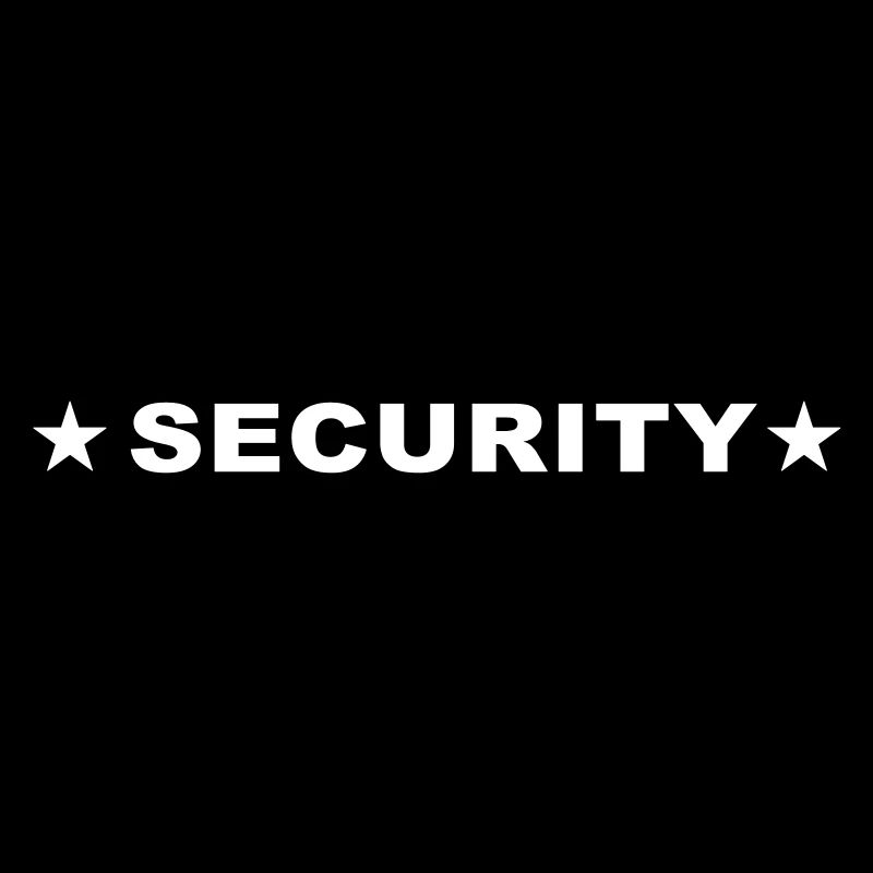 Security Sicherheitsdienst Schriftzug Mitarbeiter