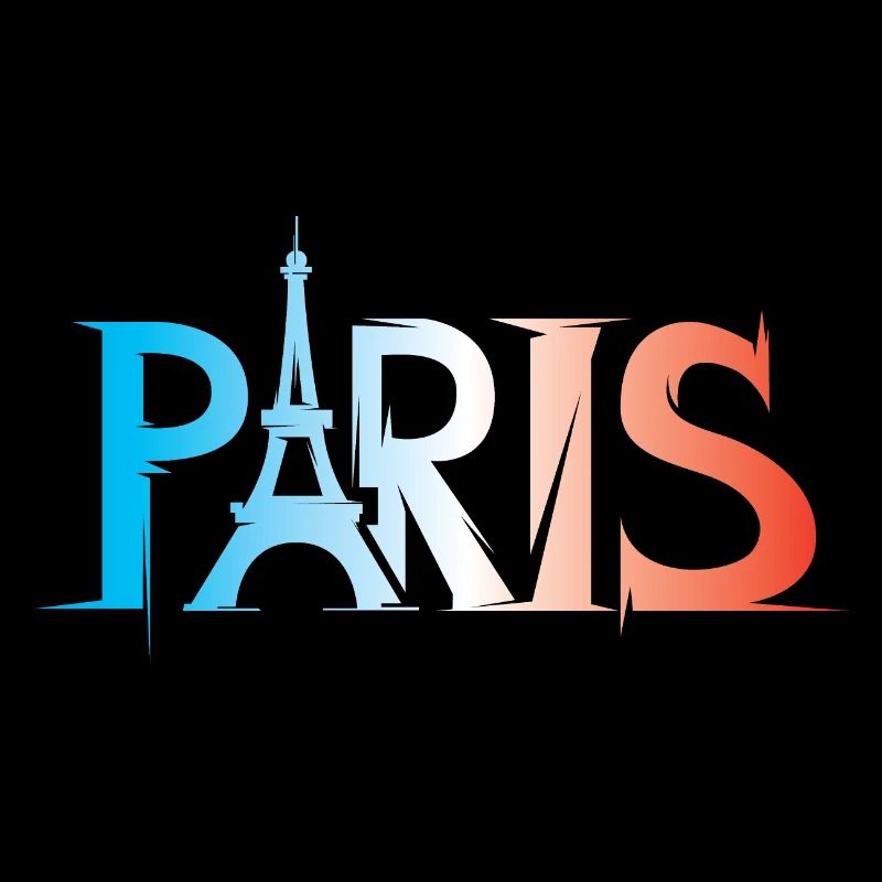 Paris Colors Symbol Eiffel Tower Illustration Icon