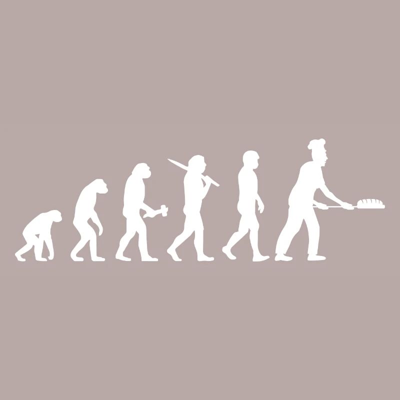 Bäcker Bäckerin Bäckerei Evolution Backen Geschenk
