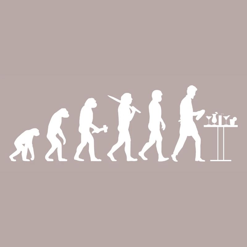 Barkeeper Barmann Bartender Evolution Geschenk