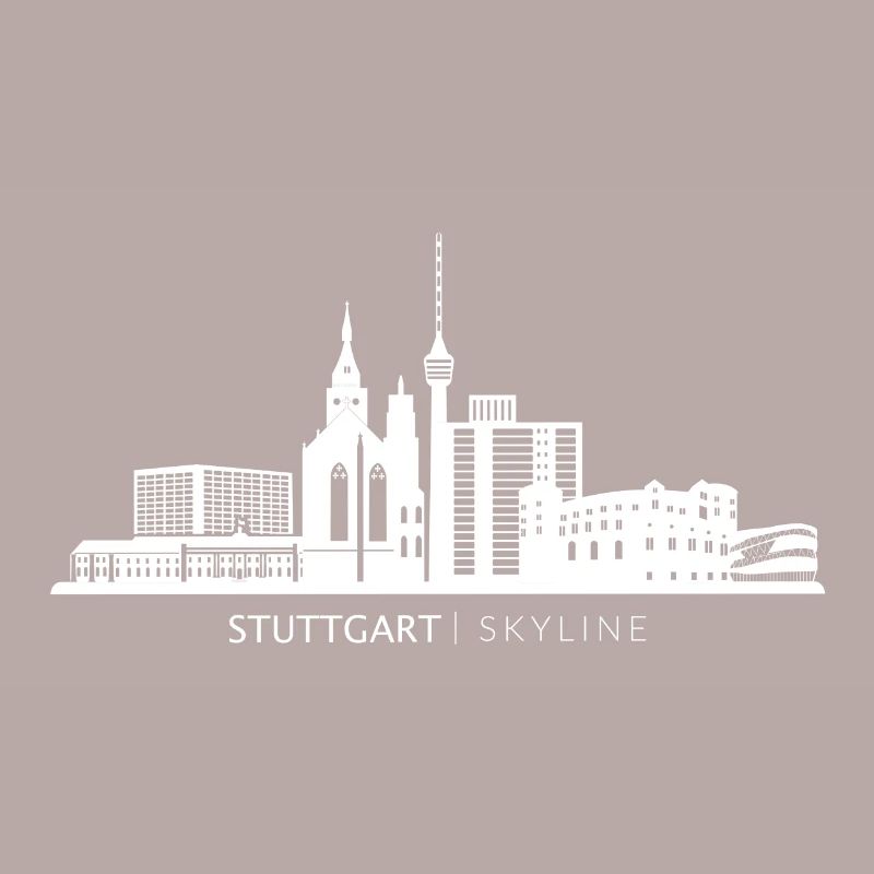 Stuttgart landmarks skyline gift