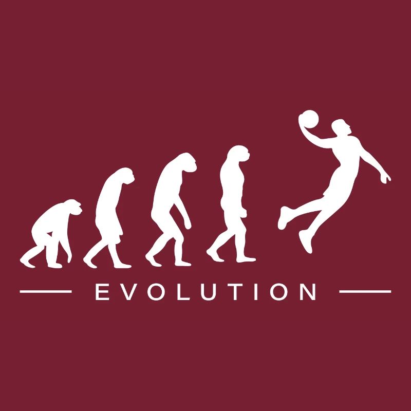 Basketball Basketballer Evolution Spruch