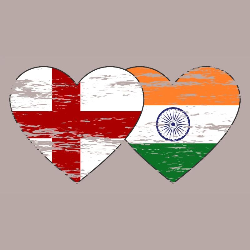 Drapeau de l’Angleterre et de l’Inde utilisé