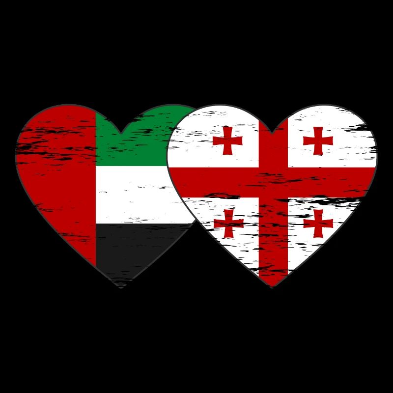 Émirats arabes unis Géorgie Drapeau