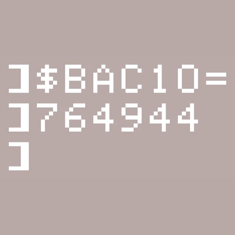 Bacio BAC10 8-bits Esadecimal Code Nerd Pixel Art