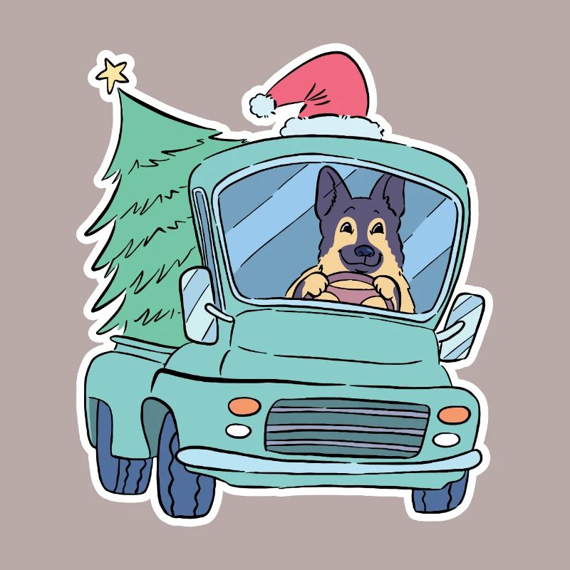 Christmas german shepherd christmas tree