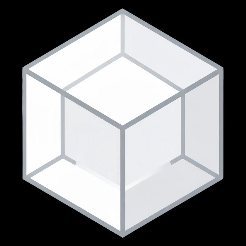 Geometric 3D Cube Line Style