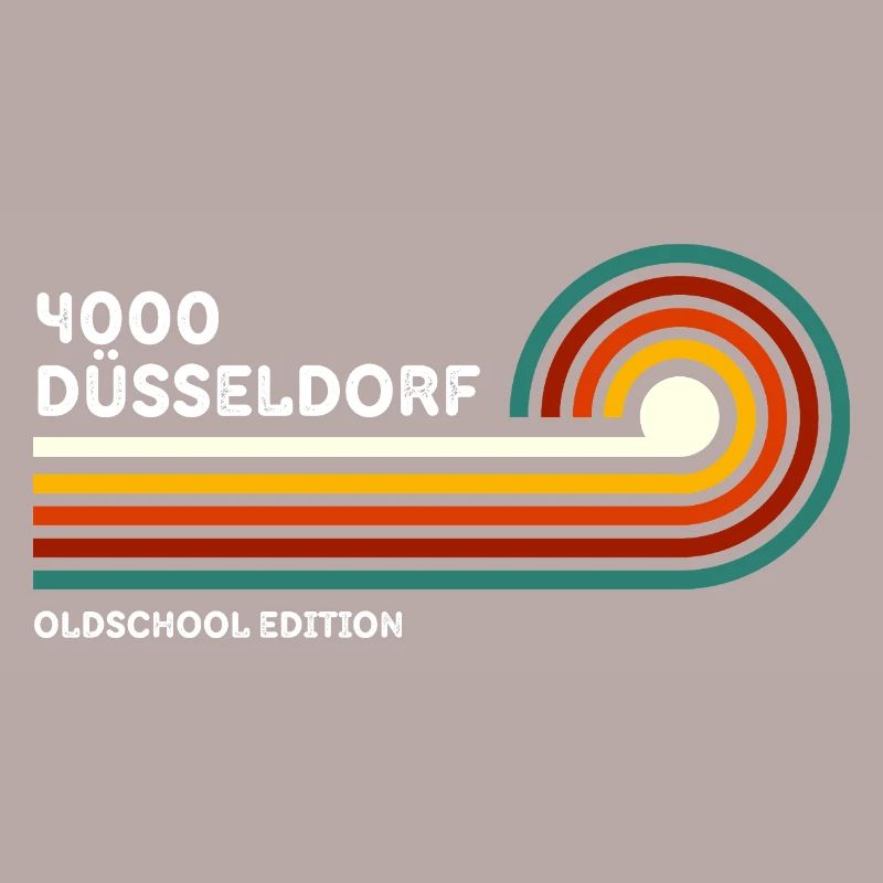 Düsseldorf Retro Shirt 4000 Postal Code