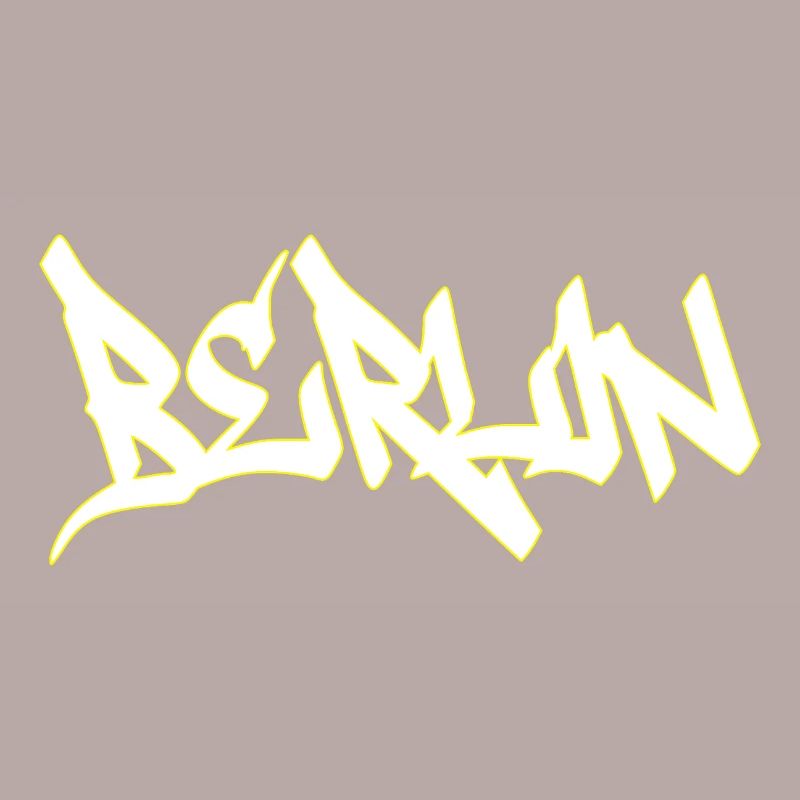 Lettrage marron graffiti de Berlin
