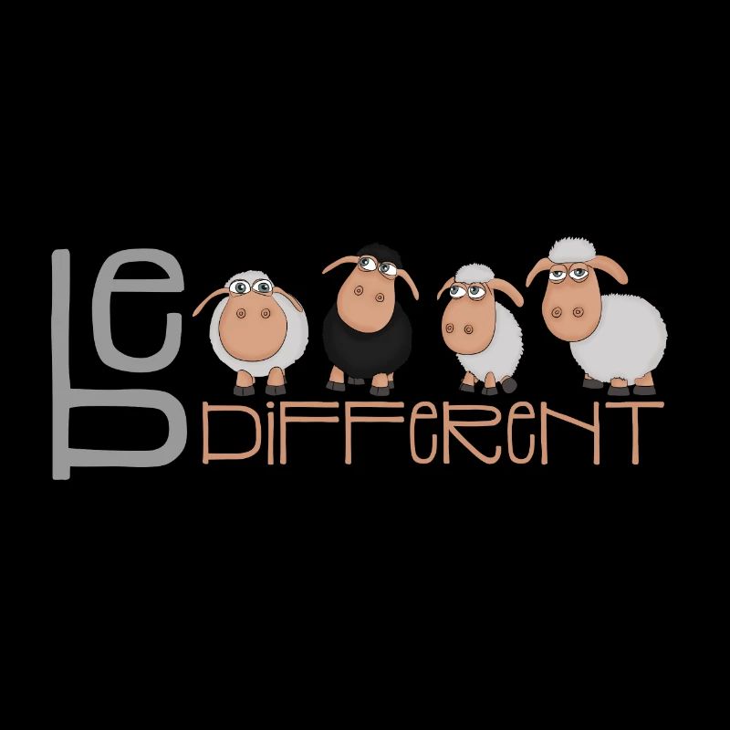 Kleine Be different Schafe - Einzigartig & anders